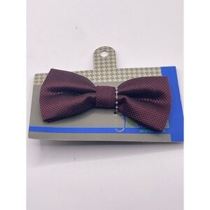 Boys Burgundy Bow Tie  Toddler‎ Kids Pretied Hook Loop Size Large New